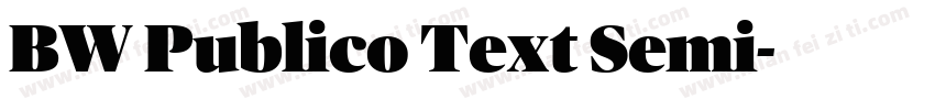 BW Publico Text Semi字体转换
